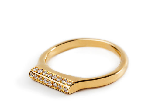 טבעת זהב יהלומים - גיאו