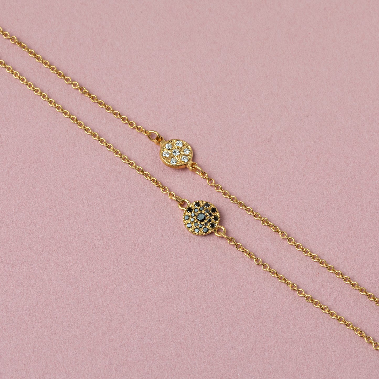 צמיד זהב ויהלומים שחורים - גלקסיה