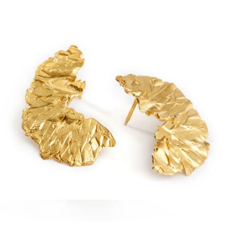 עגיל זהב מעוצב מיוחד וגדול