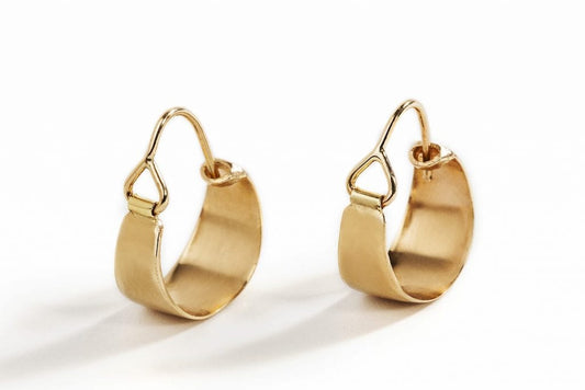 עגיל חישוק זהב ג׳יפסי קטן