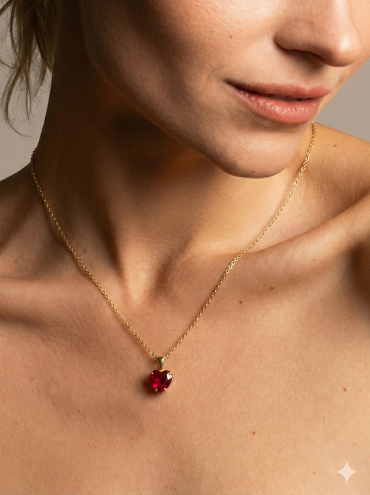 שרשרת לב רובי נעמה