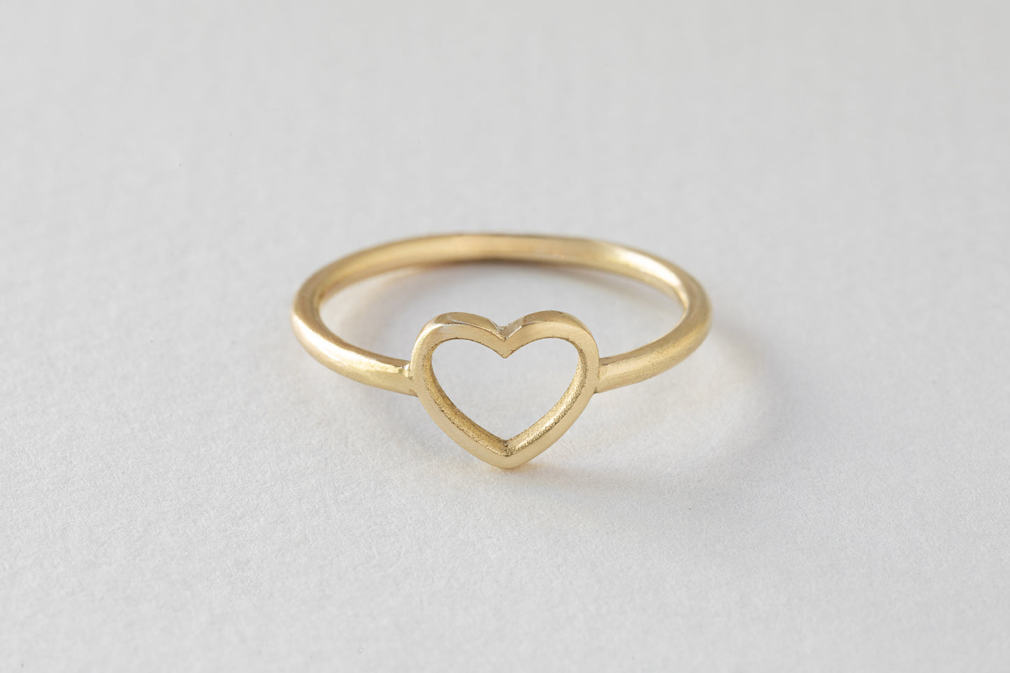 טבעת לב זהב - נועה