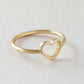 טבעת לב זהב - נועה