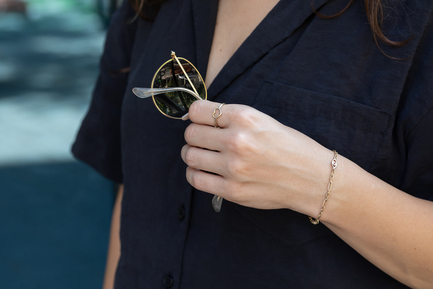 טבעת לב זהב - נועה