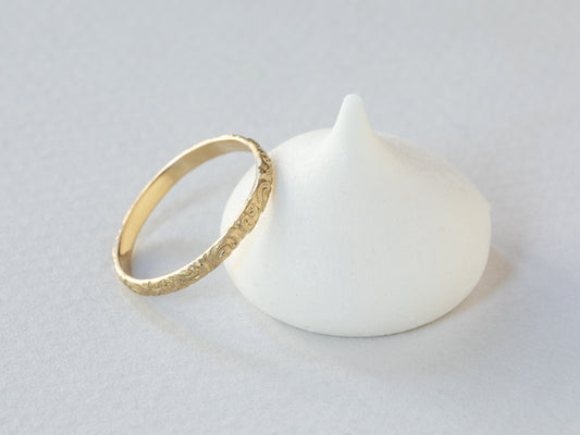 טבעת זהב עדינה - רותם
