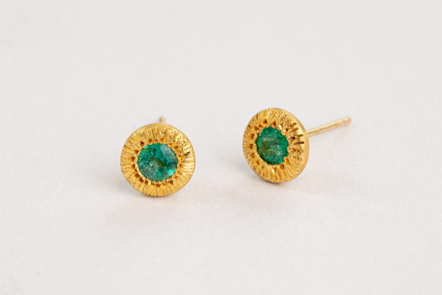 Sun Emerald Earrings