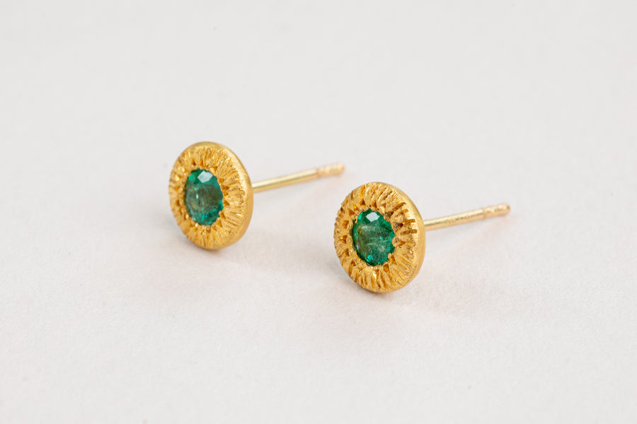 Sun Emerald Earrings