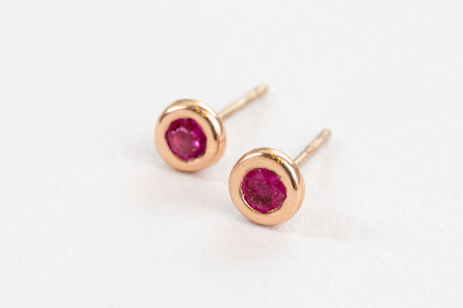 Ruby Bagel Earrings - s