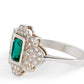 טבעת זהב וינטאג׳ - אלזה - אמרלד ויהלומים