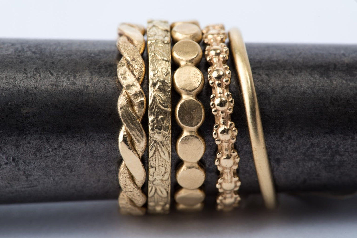 טבעת עיגולי זהב - בייבי מיני