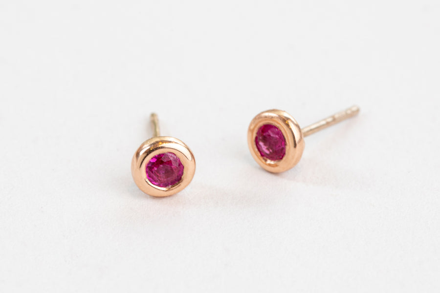 Ruby Bagel Earrings - s