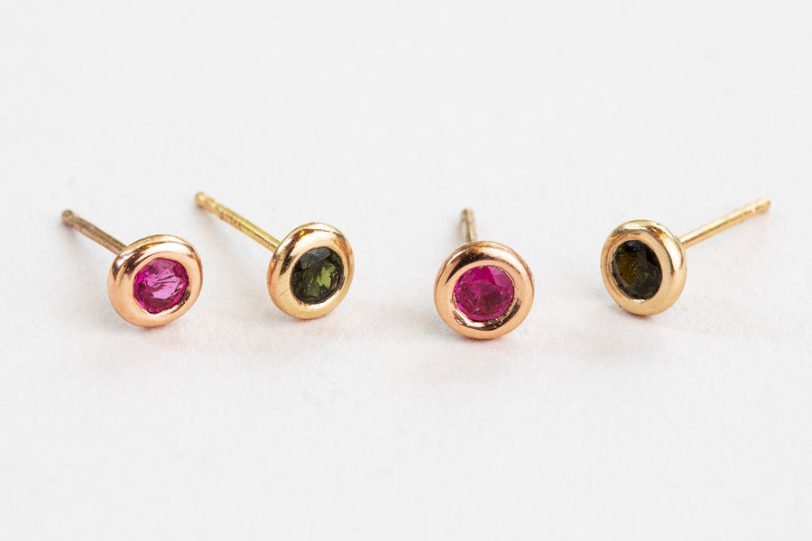 Ruby Bagel Earrings - s