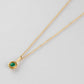 תליון בייגלה מזהב 18 קראט משובץ אמרלד
