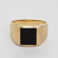 טבעת חותם זהב - אוניקס שחור - פליקס