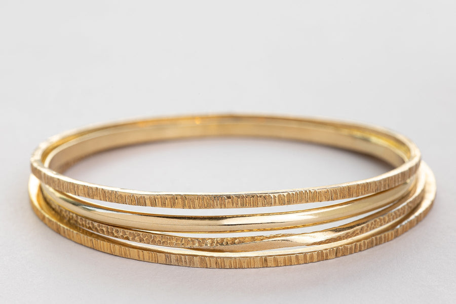 Rosa Textured Gold Bracelet