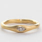 טבעת חותם זהב - מרקיזה - יהלום