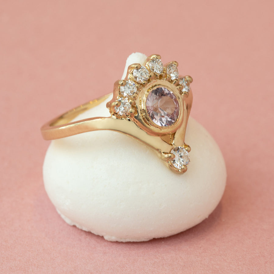 Princess Pink Sapphire Ring