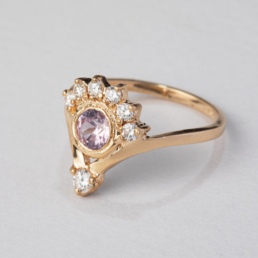 Princess Pink Sapphire Ring