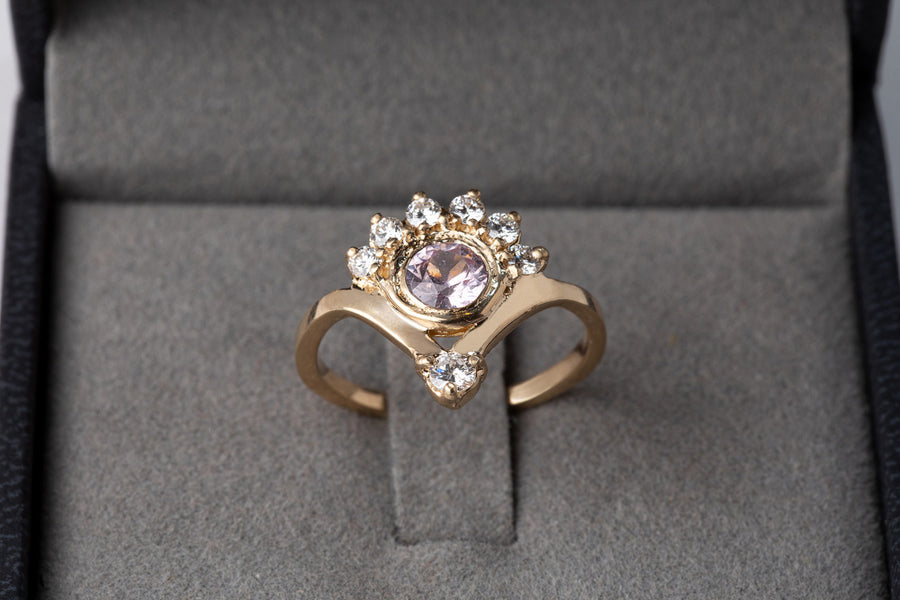 Princess Pink Sapphire Ring