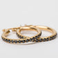 black diamond hoop earring