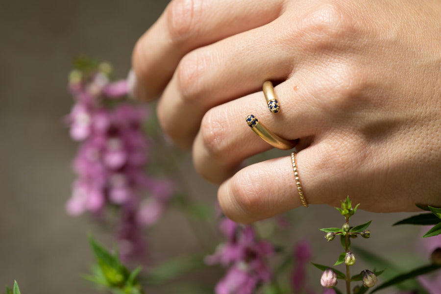 Beaded Gold Ring