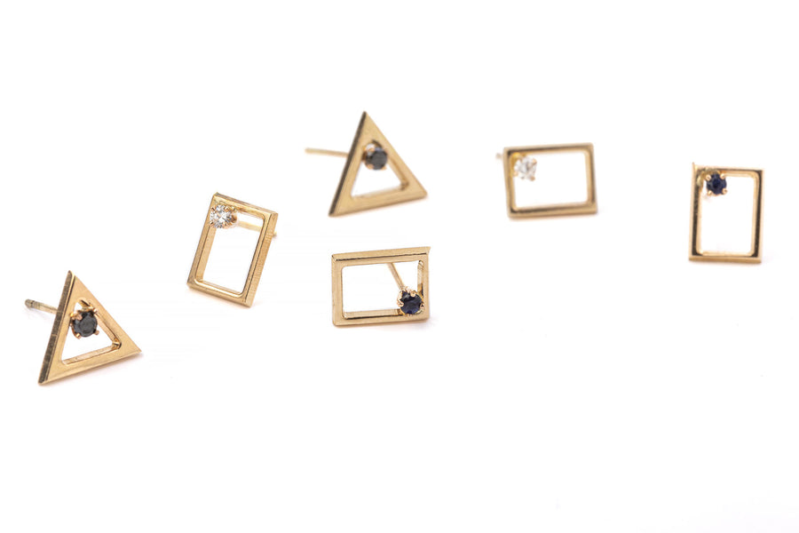 Geometric Triangle Earrings