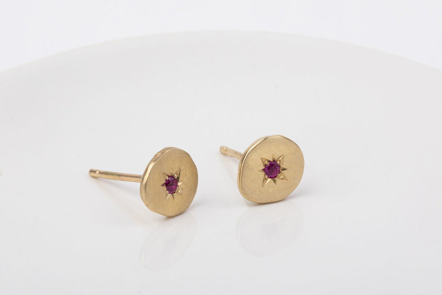 Little Star Ruby Earrings