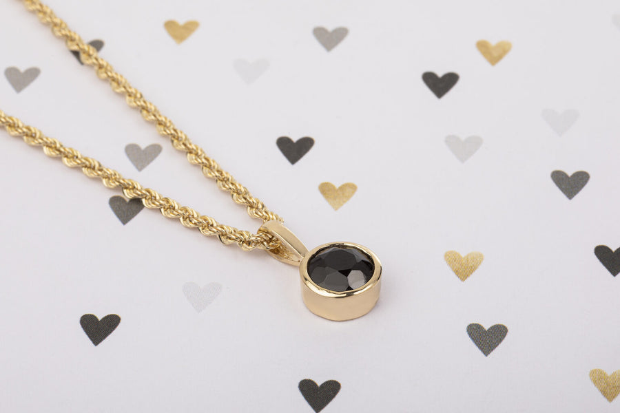 Mini D & Rope Necklace