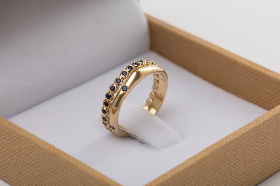 Blue Sapphire Ring Set