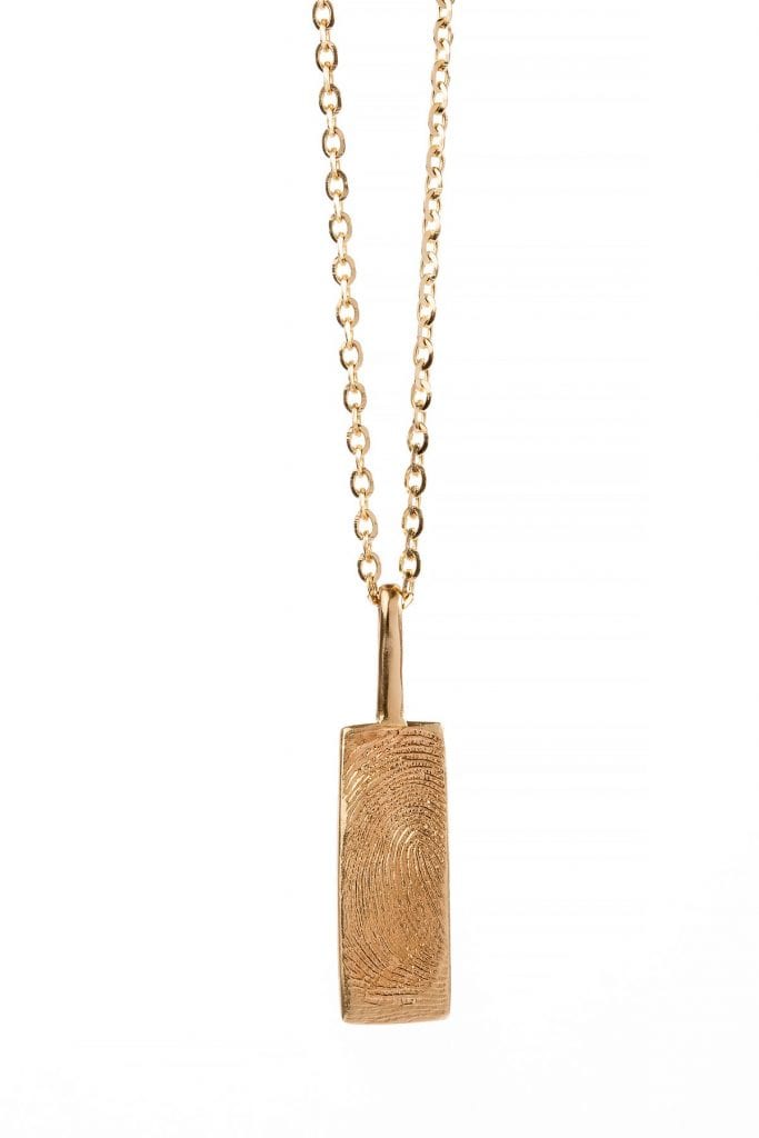 big rectangle print necklace pic 1