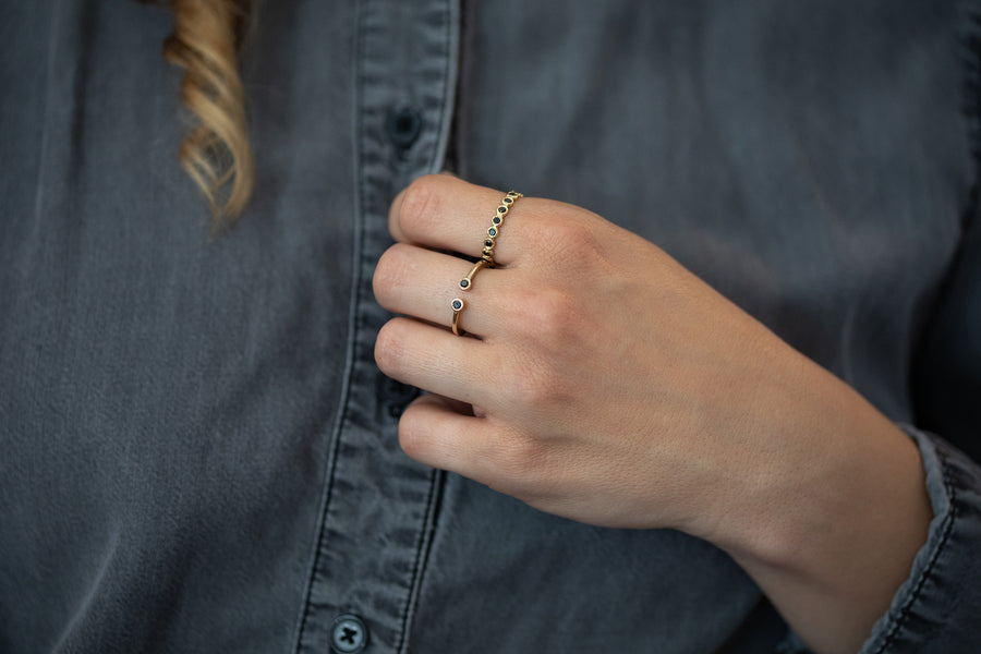 Sheela Black Diamond Ring