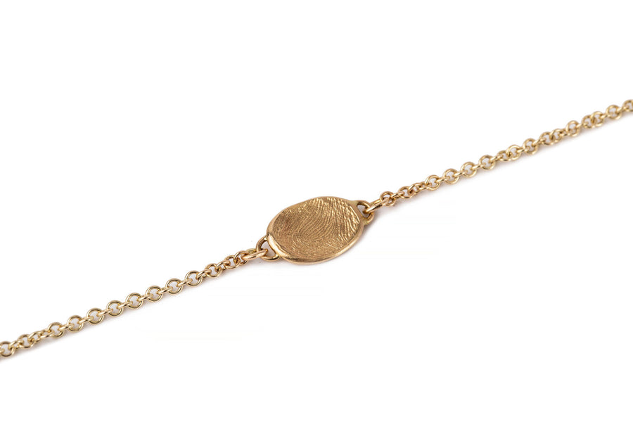 Oval Fingerprint Bracelet