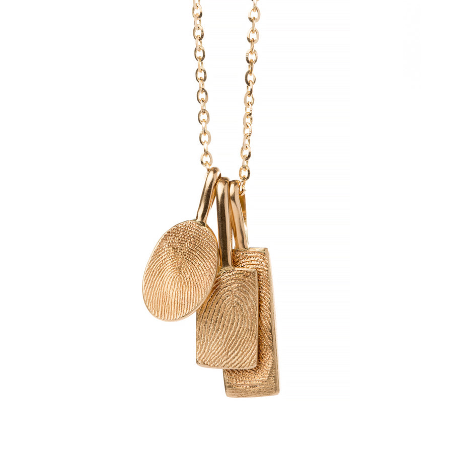 Classic Trio Fingerprint Necklace